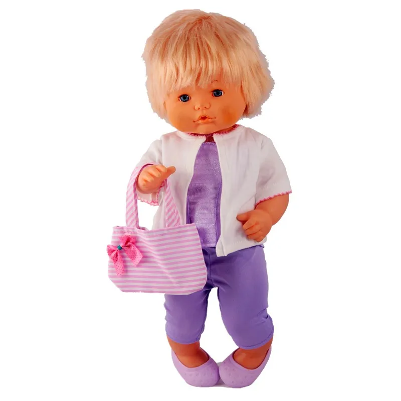 Одежда для кукол размер 41 см Nenuco Doll y su Hermanita роскошный фиолетовый стиль сумочка и