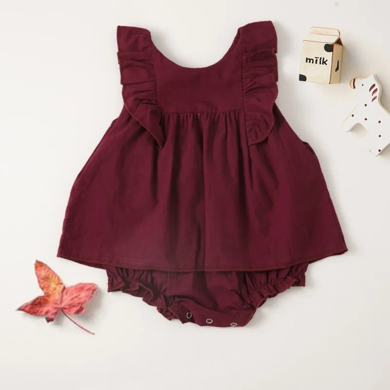 New Infant Baby Sleeveless Solid Print Rompers Dress Kids Girls Dress Jumpsuit Newborn Clothes
New Infant Baby Sleeveless Solid Print Rompers Dress Kids Girls Dress Jumpsuit Newborn Clothes