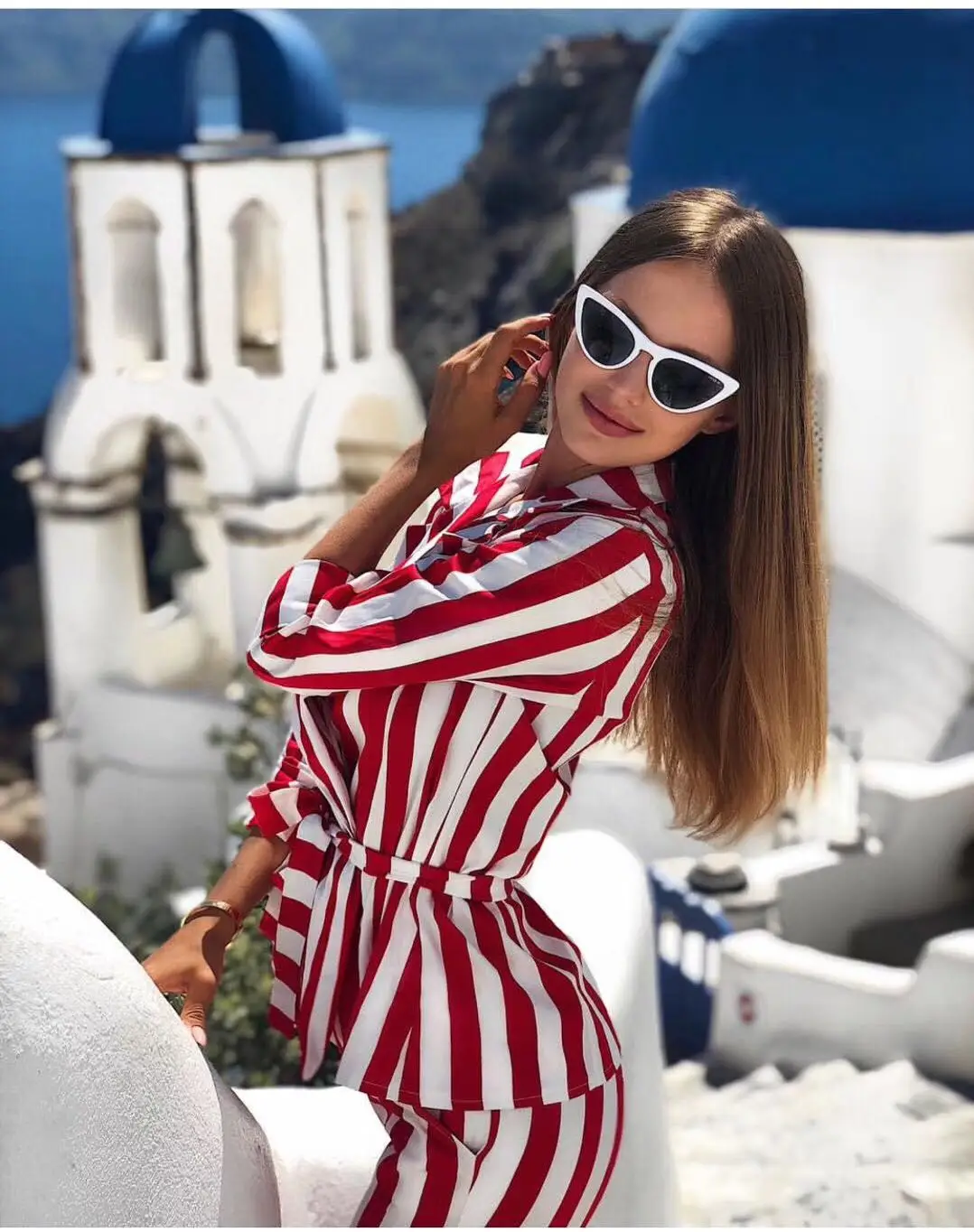 2020 Fly Sashes Polyester Full New Fashion Autumn Suit Striped V-neck Long-sleeved Casual Jacket And Pants Two-piece Ladies
2020 Fly Sashes Polyester Full New Fashion Autumn Suit Striped V-neck Long-sleeved Casual Jacket And Pants Two-piece Ladies