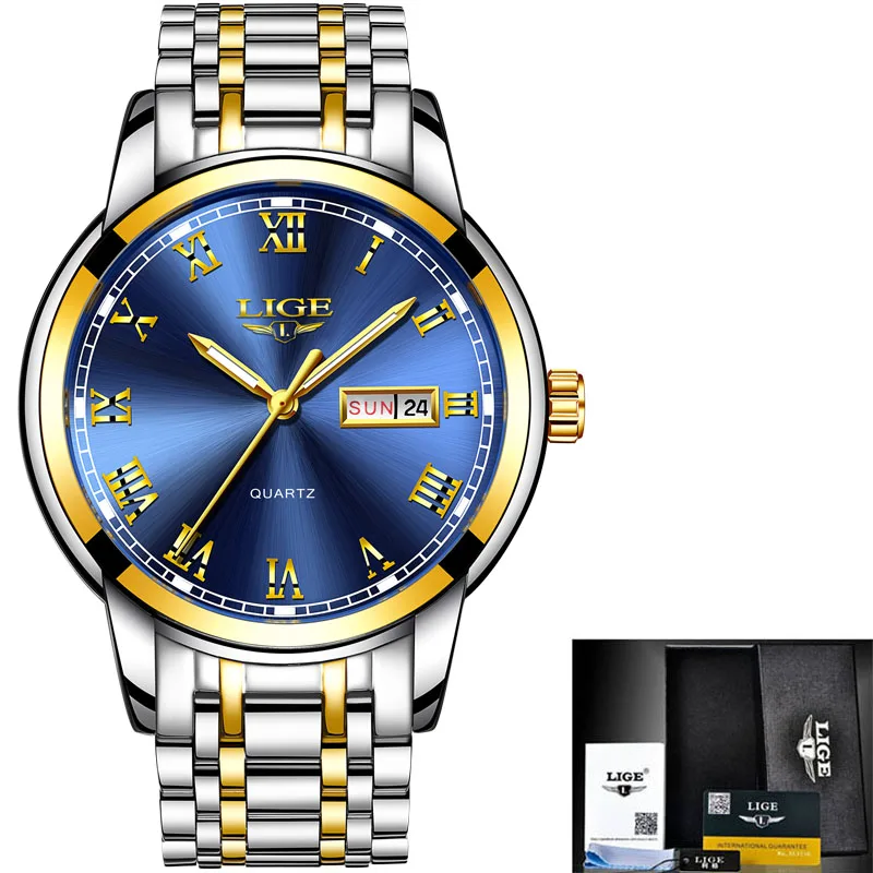 2019 NEW LIGE Luxury Brand Men Gold Watch Men's Quartz Clock Man Sports Waterproof Wrist Watches Relogio Masculino Here Horloge
2019 NEW LIGE Luxury Brand Men Gold Watch Men's Quartz Clock Man Sports Waterproof Wrist Watches Relogio Masculino Here Horloge