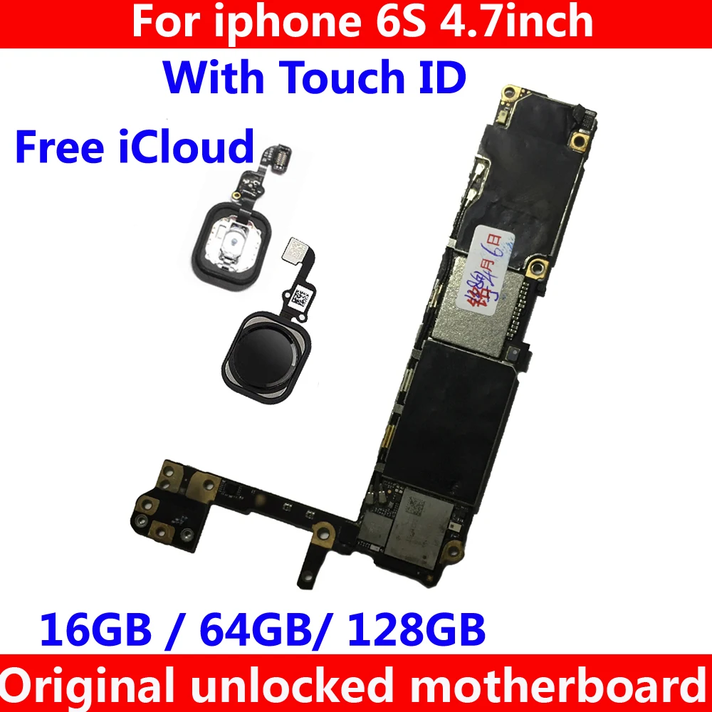 good working 16gb 32gb 64gb 128gb Original unlocked motherboard for iphone 6S with / without touch ID Free iCloud IOS mainboard
good working 16gb 32gb 64gb 128gb Original unlocked motherboard for iphone 6S with / without touch ID Free iCloud IOS mainboard