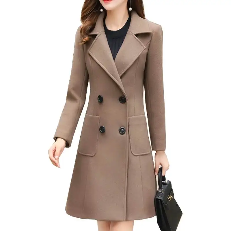2019 New Wool Coat Female Long Sleeve Winter Fashion Long Outwear Woolen Slim Coat Suit-dress Parka Overcoat Women's JacketYF070
2019 New Wool Coat Female Long Sleeve Winter Fashion Long Outwear Woolen Slim Coat Suit-dress Parka Overcoat Women's JacketYF070