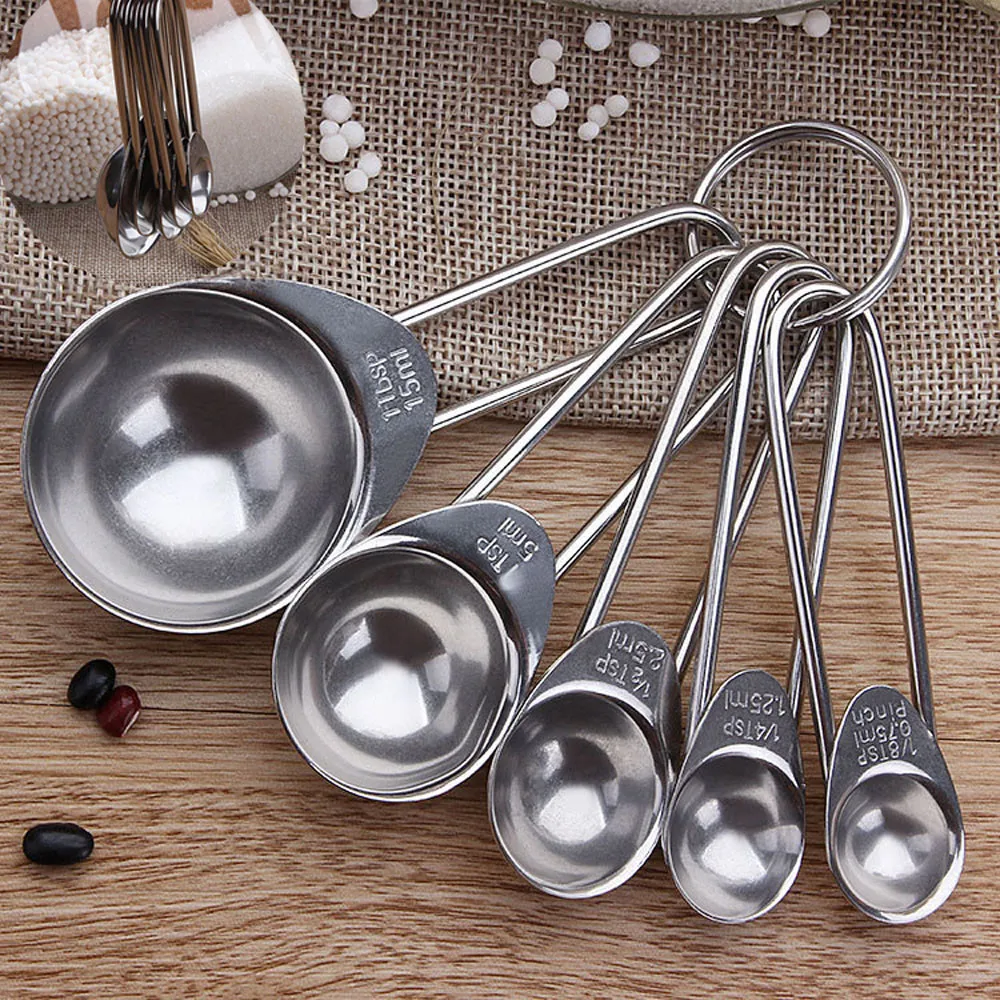 5pcs Stainless Steel Measuring Cup Kitchen Tool Scale Measuring Spoons Scoop For Baking Cooking Teaspoons Sugar Coffee Tools Set
5pcs Stainless Steel Measuring Cup Kitchen Tool Scale Measuring Spoons Scoop For Baking Cooking Teaspoons Sugar Coffee Tools Set