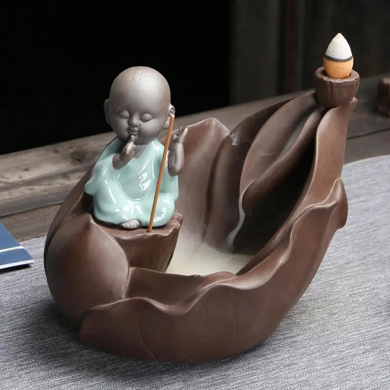 Ceramic Little Monk Backflow Incense Burner Ceramic Buddhism Incense Waterfall Censer Smoke Waterfall Lotus Zen Incense Holder
Ceramic Little Monk Backflow Incense Burner Ceramic Buddhism Incense Waterfall Censer Smoke Waterfall Lotus Zen Incense Holder