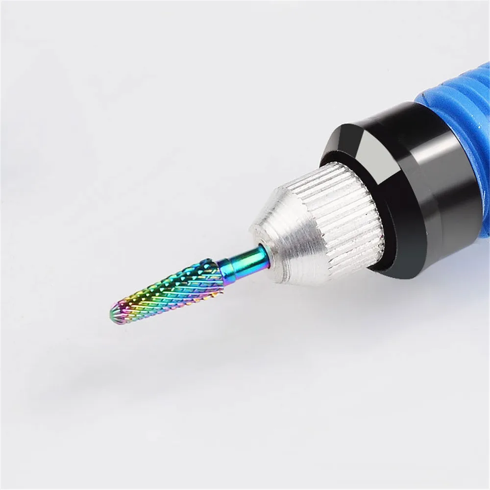5 Types Blue Rainbow Coating Tungsten Carbide Nail Drill Bit Rotary Burr Milling Cutter For Electric Manicure Drill Accessory
5 Types Blue Rainbow Coating Tungsten Carbide Nail Drill Bit Rotary Burr Milling Cutter For Electric Manicure Drill Accessory