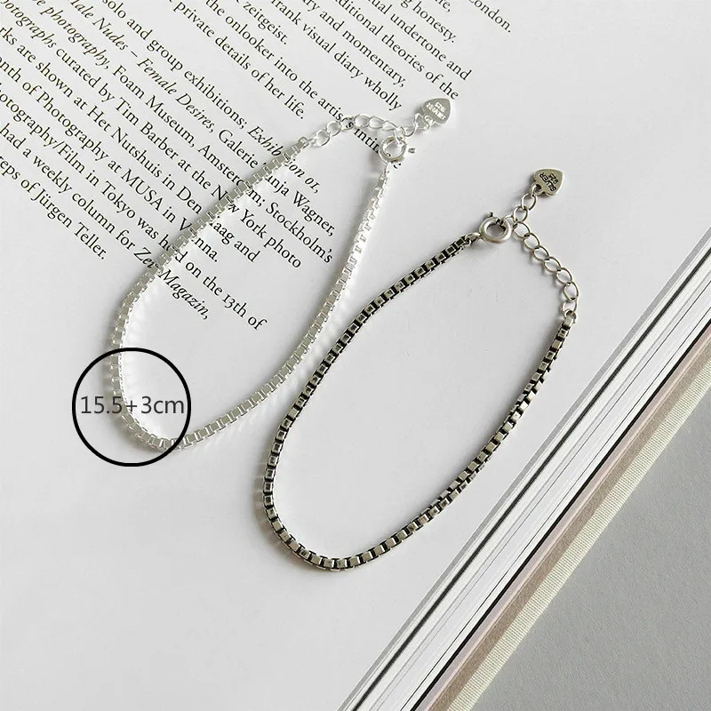 Flyleaf 925 Sterling Silver Bracelets For Women Box Chain Personality Party Simple Fashion Fine Jewelry Bracelets & Bangles
Flyleaf 925 Sterling Silver Bracelets For Women Box Chain Personality Party Simple Fashion Fine Jewelry Bracelets & Bangles