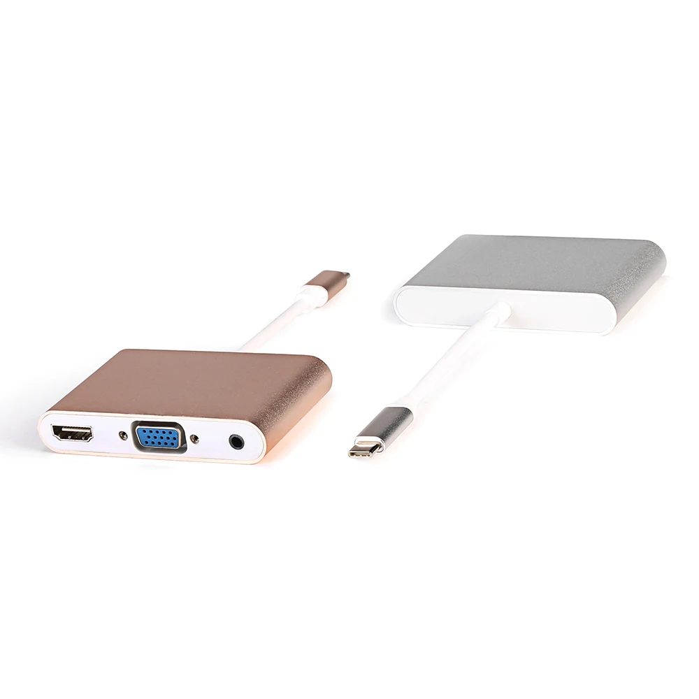 USB C адаптер HDMI VGA портом Thunderbolt 3 Тип кабель для MacBook samsung S10/S9/S8 huawei Коврики 20/10 P20 Pro
