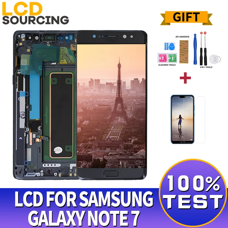 5 7 "дюймовый ЖК дисплей для Samsung Galaxy Note с сенсорным экраном дигитайзер в сборе FE
