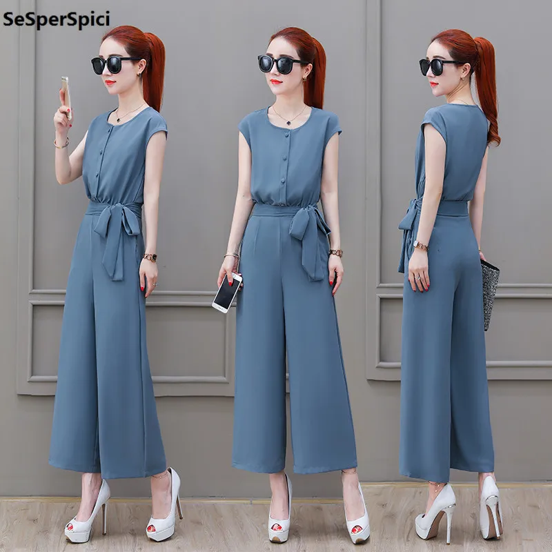 SeSperSpici Elegant Women Jumpsuit O-Neck Sleeveless Bow Work Wear Slim Playsuit Solid Ladies Wide Leg Long Pants Jumpsuit
SeSperSpici Elegant Women Jumpsuit O-Neck Sleeveless Bow Work Wear Slim Playsuit Solid Ladies Wide Leg Long Pants Jumpsuit