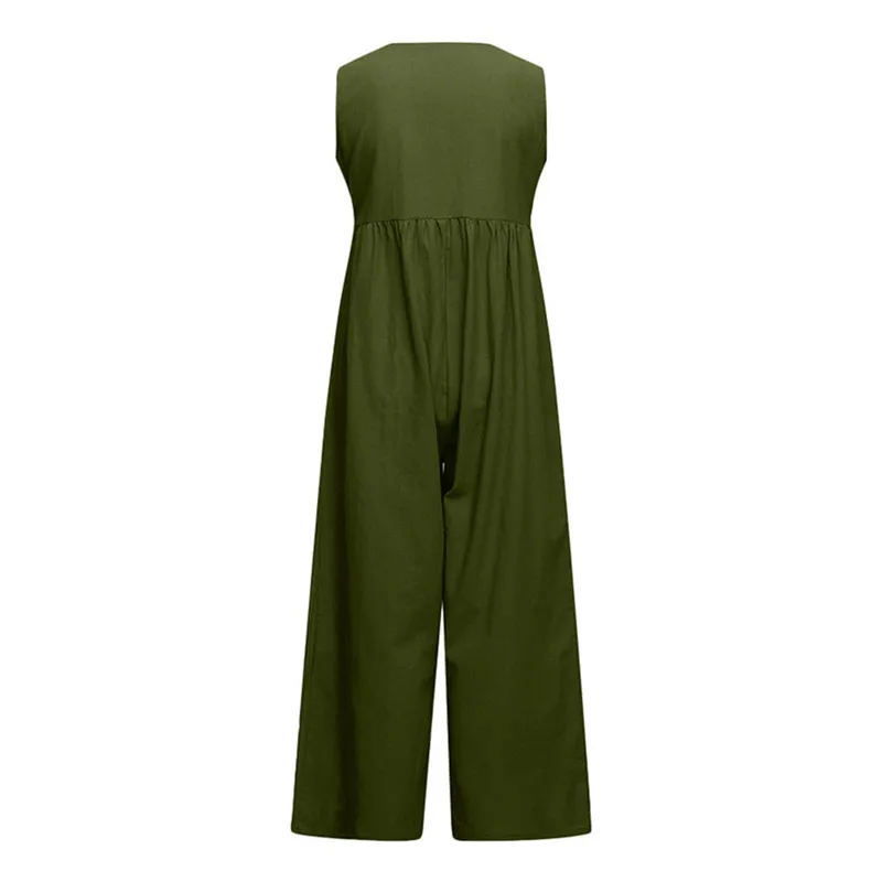 hirigin summer Women Casual Sleeveless Jumpsuits female new Rompers ladies Clubwear Wide Leg Trousers fashion solid Outfits
hirigin summer Women Casual Sleeveless Jumpsuits female new Rompers ladies Clubwear Wide Leg Trousers fashion solid Outfits