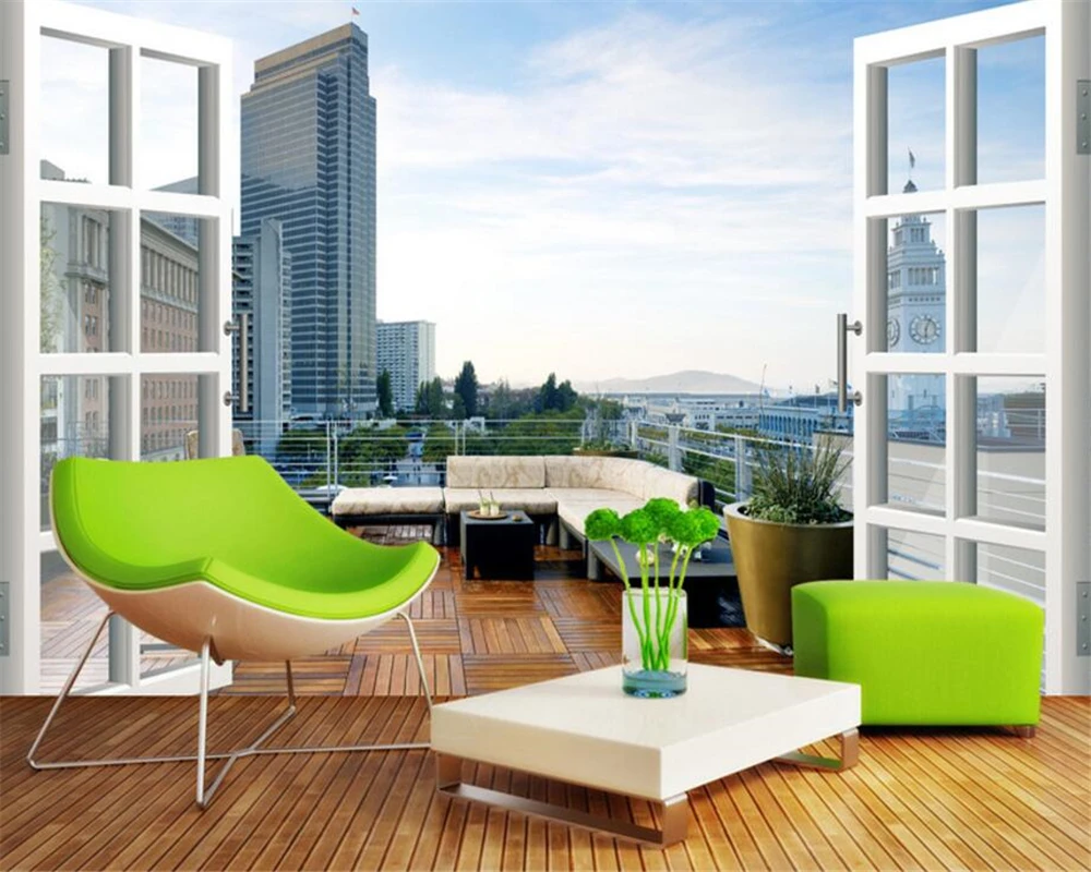 Beibehang 3D Wallpaper City Balcony 3D Landscape TV Background Wall Painting Living Room Bedroom Sofa Background wallpaper mural
Beibehang 3D Wallpaper City Balcony 3D Landscape TV Background Wall Painting Living Room Bedroom Sofa Background wallpaper mural