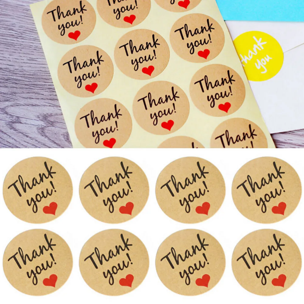 120/300 Pcs Thank You Love Red Heart Self-adhesive Stickers Kraft Labels Paper Sticker Handmade Gift Bag Decoration
120/300 Pcs Thank You Love Red Heart Self-adhesive Stickers Kraft Labels Paper Sticker Handmade Gift Bag Decoration