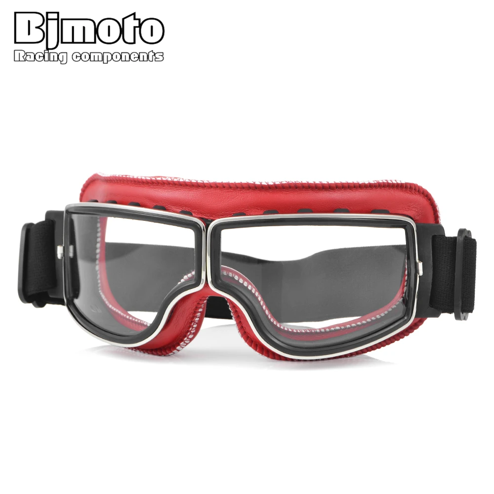 Винтажные очки BJMOTO кожаные для мотоциклистов складные круизера прозрачные кафе