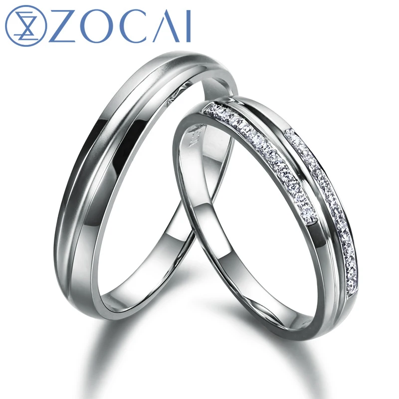 ZOCAI REAL GENUINE DIAMOND 0.09CT CERTIFIED I-J /SI DIAMOND HIS AND HERS WEDDING BAND SETS ROUND CUT 18K WHITE GOLD Q00510AB
ZOCAI REAL GENUINE DIAMOND 0.09CT CERTIFIED I-J /SI DIAMOND HIS AND HERS WEDDING BAND SETS ROUND CUT 18K WHITE GOLD Q00510AB