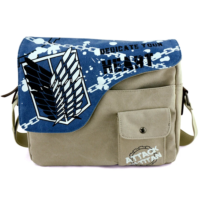 New Fashion Anime Cosplay Attack On Titan Shoulder Bag Canvas Schoolbag Shingeki no Kyojin Messenger Sling Bags Rucksack
New Fashion Anime Cosplay Attack On Titan Shoulder Bag Canvas Schoolbag Shingeki no Kyojin Messenger Sling Bags Rucksack