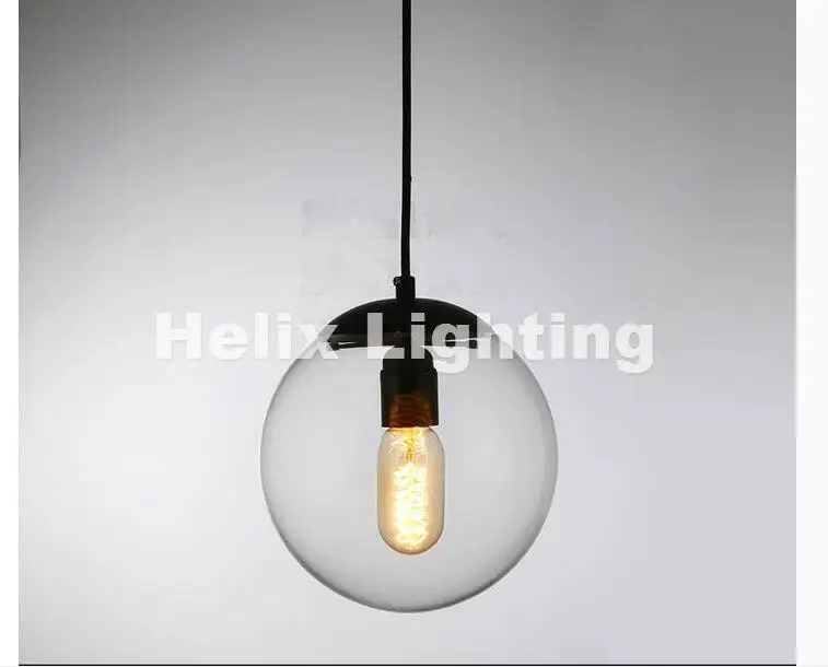 Nordic American Style E27 Silver/Black Color Edison Bulb Loft Vintage Pendant Light, Round Ball Transparent Clear Glass Lamps
Nordic American Style E27 Silver/Black Color Edison Bulb Loft Vintage Pendant Light, Round Ball Transparent Clear Glass Lamps