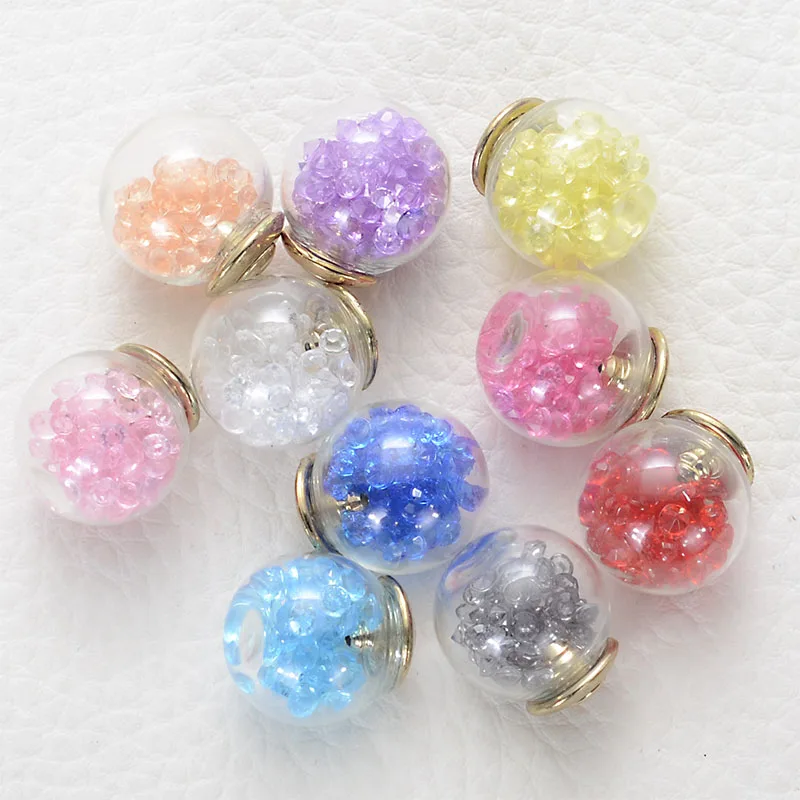 Gold Metal Earring Jewelry Accessories Crystal Glass Ball For Double Size Earring Making 10Pcs/ Lot
Gold Metal Earring Jewelry Accessories Crystal Glass Ball For Double Size Earring Making 10Pcs/ Lot