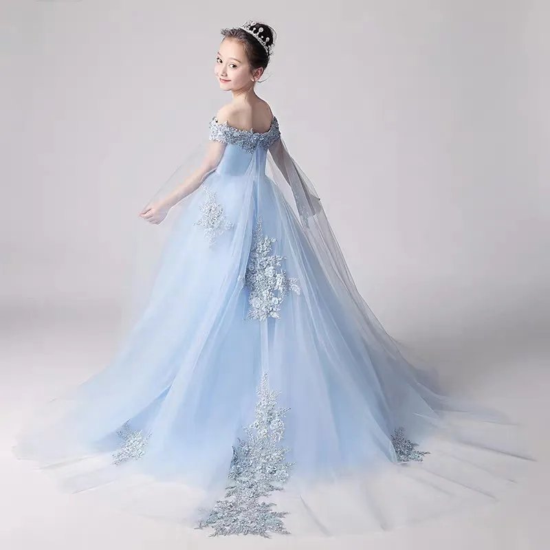 2019Summer End-Quality Children Girls Shoulderless Birthday Evening Party Long Tail Dress Kids Model Show Catwalk Ceremony Dress
2019Summer End-Quality Children Girls Shoulderless Birthday Evening Party Long Tail Dress Kids Model Show Catwalk Ceremony Dress