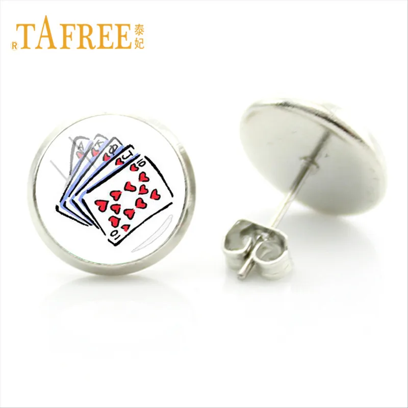 TAFREE Brand High Quality Red Hearts Poker Club Earrings Poker Cards Stud Earrings For Women Nightclub Party Ear Jewelry PO08
TAFREE Brand High Quality Red Hearts Poker Club Earrings Poker Cards Stud Earrings For Women Nightclub Party Ear Jewelry PO08