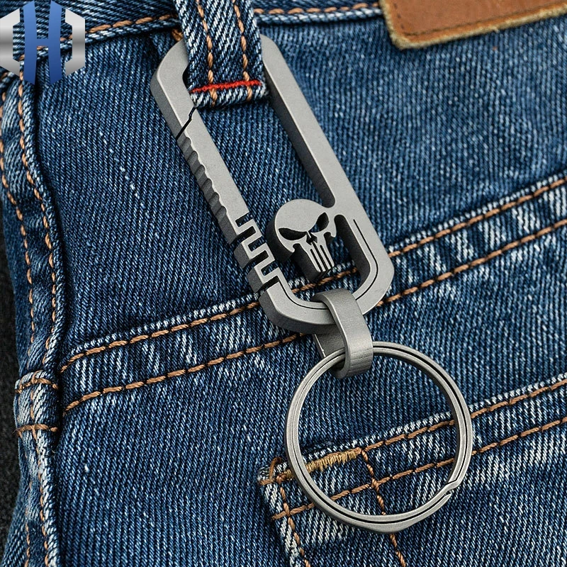 Titanium Keychain New Skull Key Ring Men's Waist Hanging Hot Outdoor EDC Carabiner
Titanium Keychain New Skull Key Ring Men's Waist Hanging Hot Outdoor EDC Carabiner