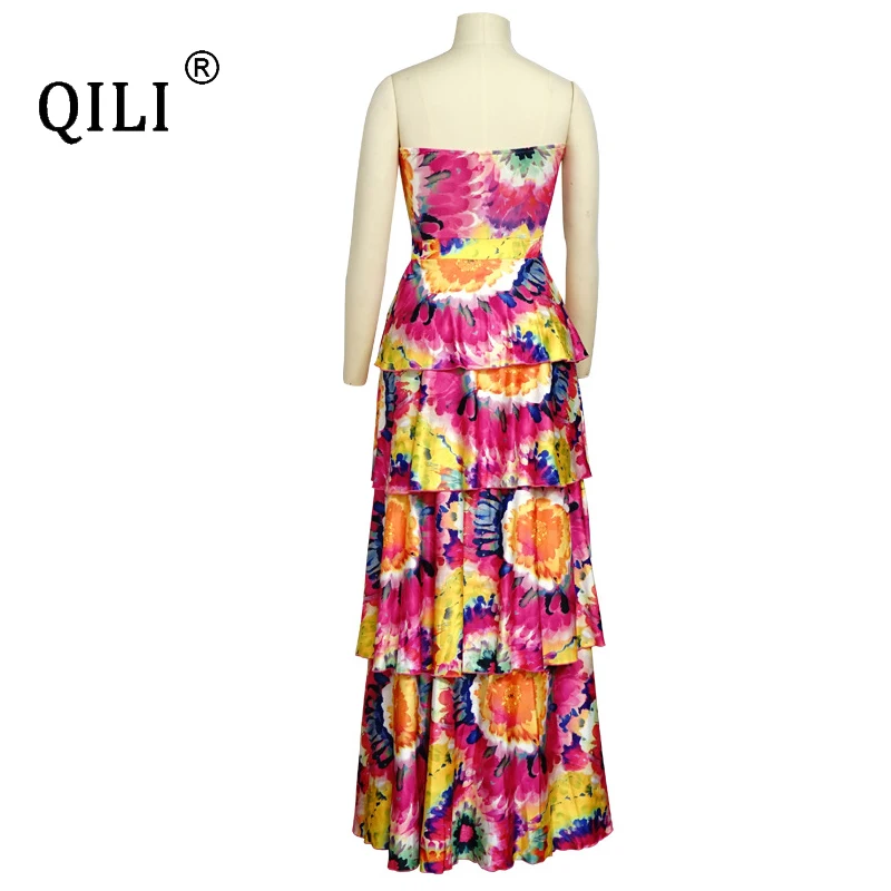 QILI Boho Sexy Strap Dress Flral Print Sleeve Hollow Out Ruffles Bandage Dresses Women Elegant Evenint Party Club Dress Long
QILI Boho Sexy Strap Dress Flral Print Sleeve Hollow Out Ruffles Bandage Dresses Women Elegant Evenint Party Club Dress Long