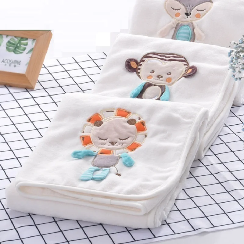 Newborn Baby Blanket Cartoon Embroidery Fox Lion Originality Flannel Kids Bedding Summer Infantil Swaddle Receiving Blankets
Newborn Baby Blanket Cartoon Embroidery Fox Lion Originality Flannel Kids Bedding Summer Infantil Swaddle Receiving Blankets