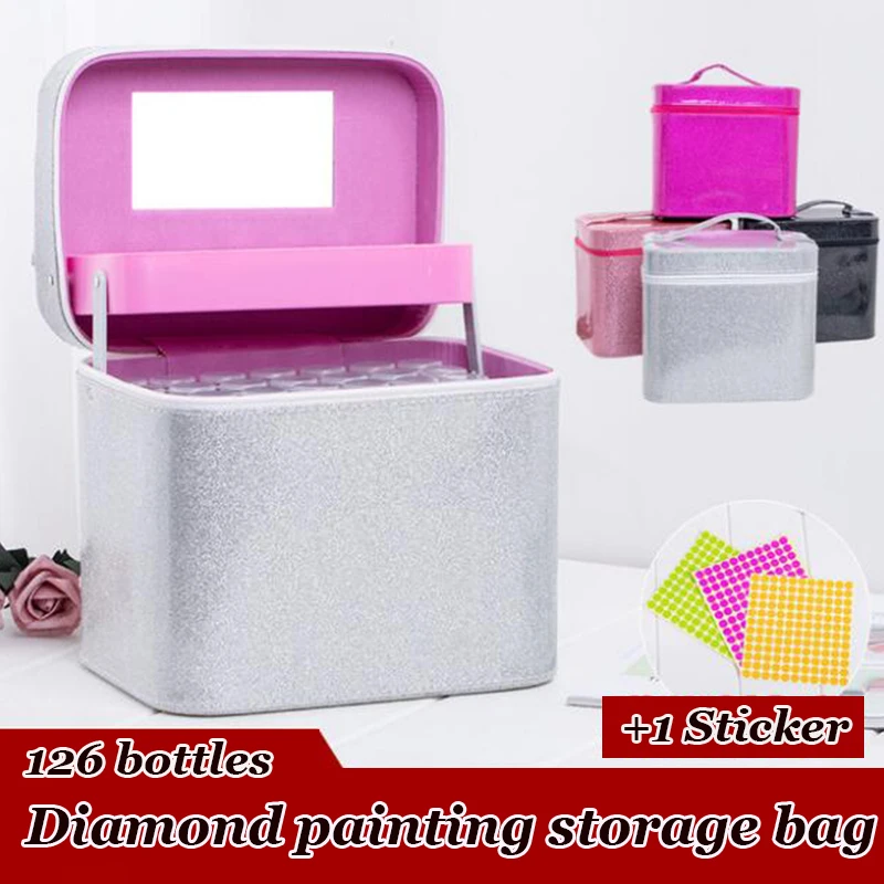 126 bottle Diamond Painting Accessory Case Clear Plastic Beads Display Storage Box For Diamond Embroidery Cross Stitch Tools
126 bottle Diamond Painting Accessory Case Clear Plastic Beads Display Storage Box For Diamond Embroidery Cross Stitch Tools