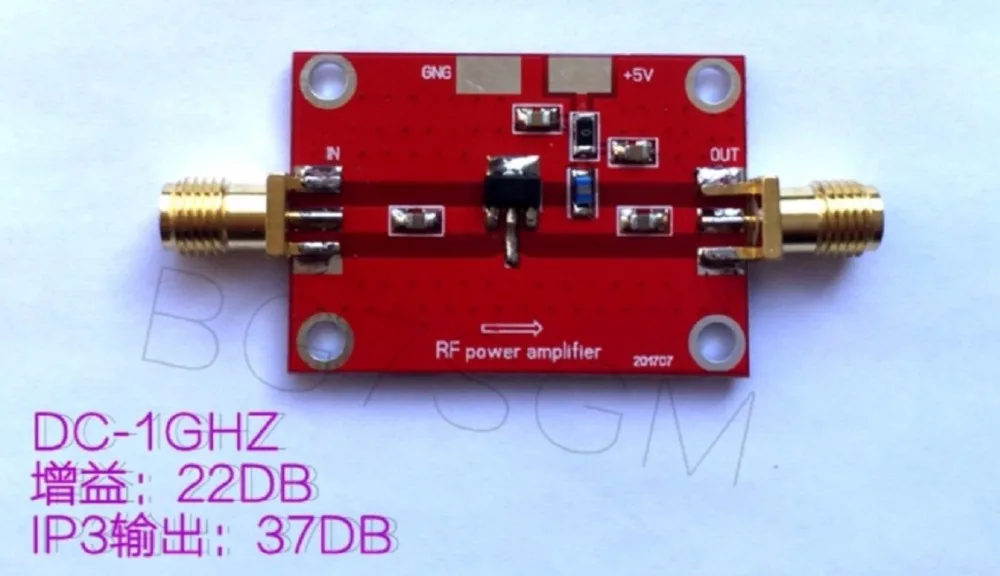 DC-1GHZ 22DB 5V RF power amplifier Free ship 
DC-1GHZ 22DB 5V RF power amplifier Free ship