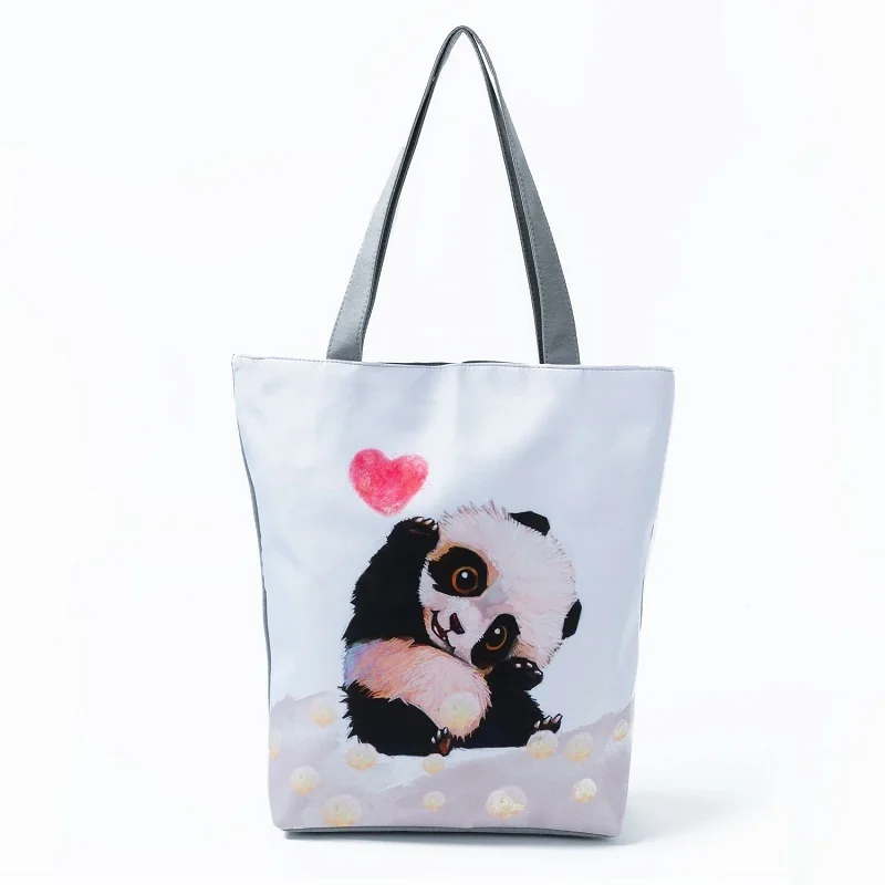

Miyahouse Cute Shoulder Bag Women Tote Handbag Lovely Panda Printed Handbag For Female Beach Bag Large Capacity Shopping Bag