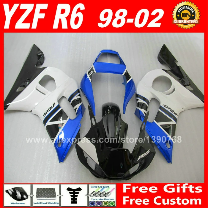 Aftermarket fairings Fit for YAMAHA R6 YZFR6 1998 1999 2000 2001 2002 blue body parts R6 98 99 00 01 02 fairing kits U7V4
Aftermarket fairings Fit for YAMAHA R6 YZFR6 1998 1999 2000 2001 2002 blue body parts R6 98 99 00 01 02 fairing kits U7V4