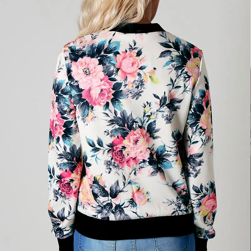 New Women Basic Coat Casual Slim Zippers Flower Printed Bomber Jacket Street Fashion Outfit Autumn Winter Jackets Tops H8
New Women Basic Coat Casual Slim Zippers Flower Printed Bomber Jacket Street Fashion Outfit Autumn Winter Jackets Tops H8