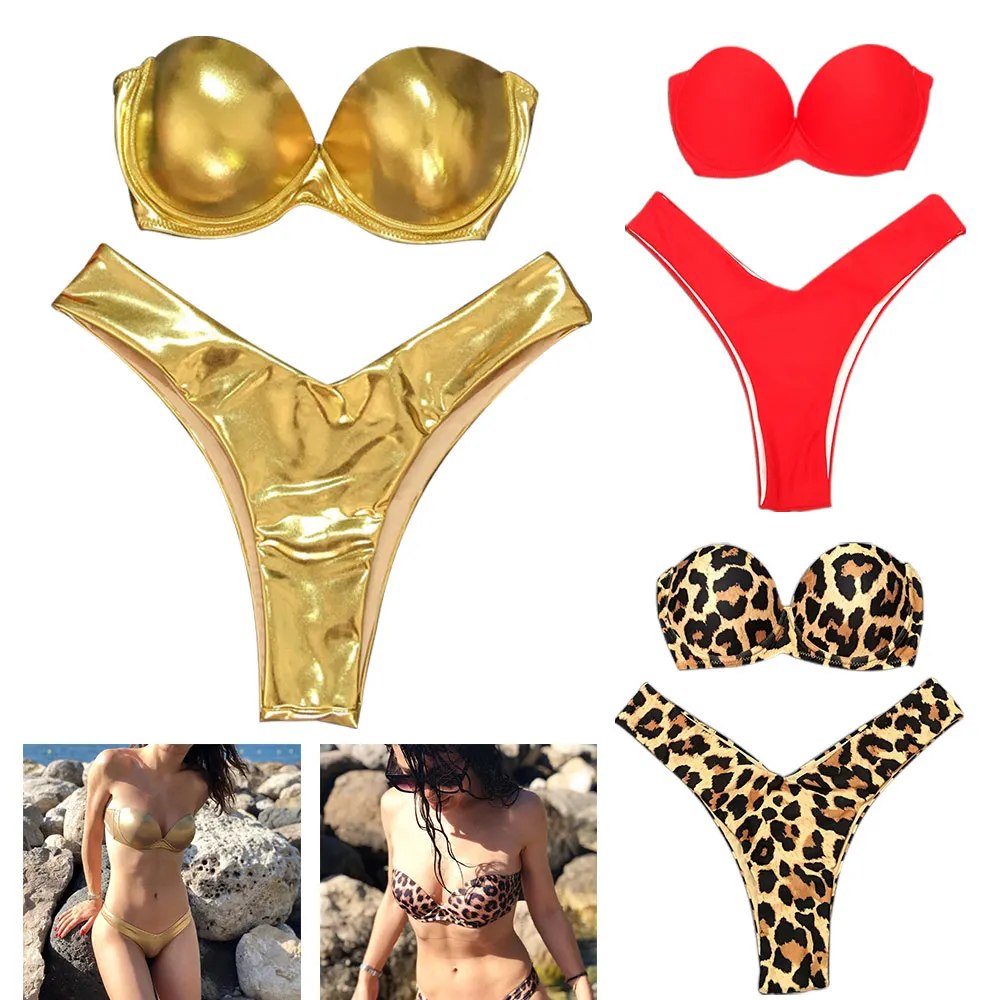 New Fashion Sexy Bandage Bikini Suit for Women Swimsuit Set Summer Women Off Shoulder Triangle Swimwear Push Up Two-Piece Suits
New Fashion Sexy Bandage Bikini Suit for Women Swimsuit Set Summer Women Off Shoulder Triangle Swimwear Push Up Two-Piece Suits