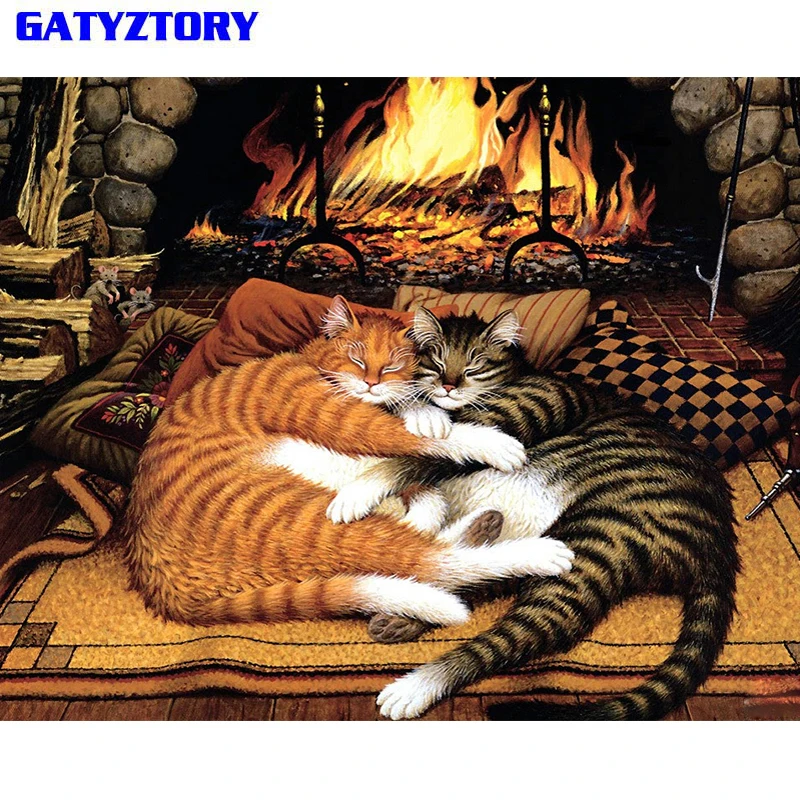 GATYZTORY Cat Lovers DIY Painting By Number Kit Animals Handpainted Oil Painting Modern Wall Art Picture For Home Decor 40x50cm
GATYZTORY Cat Lovers DIY Painting By Number Kit Animals Handpainted Oil Painting Modern Wall Art Picture For Home Decor 40x50cm