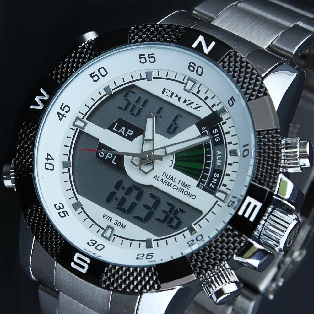 EPOZZ Men's Military Sport Watches Electronic Digital LED Male Clock Silver Stainless Steel Men Quartz Watch Relogio Masculino
EPOZZ Men's Military Sport Watches Electronic Digital LED Male Clock Silver Stainless Steel Men Quartz Watch Relogio Masculino