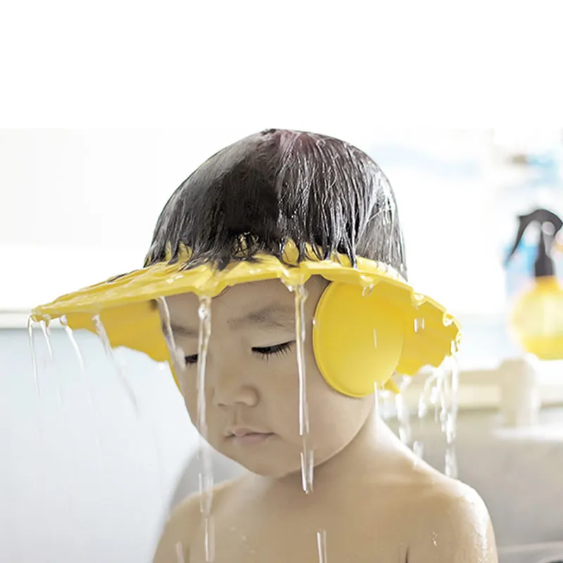 Фото 2018 Новый M89C1pc Регулируемый Детский шампунь для купания шапочка - купить
