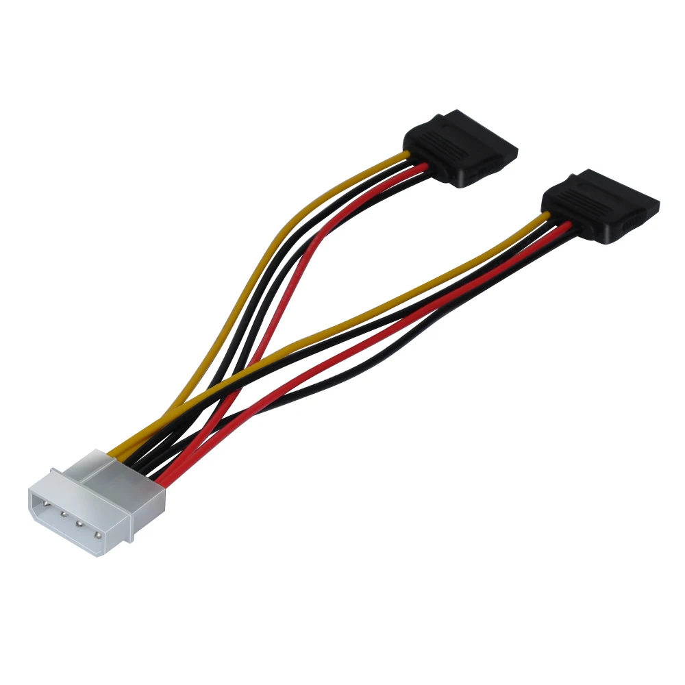 Кабель питания DeepFox SATA сплиттер Molex 4-контактный серийный ATA 15-контактный x 2