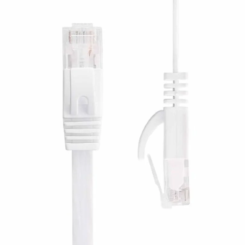 

50 шт./лот провод из чистой меди CAT6 плоский UTP Ethernet сетевой кабель 5 м 16 футов RJ45 патч LAN кабель черный/белый цвет