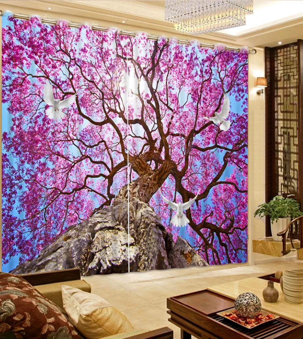 Cherry tree customize modern curtains for bedroom 3d curtains Branch white pigeon window curtains Japanese style
Cherry tree customize modern curtains for bedroom 3d curtains Branch white pigeon window curtains Japanese style