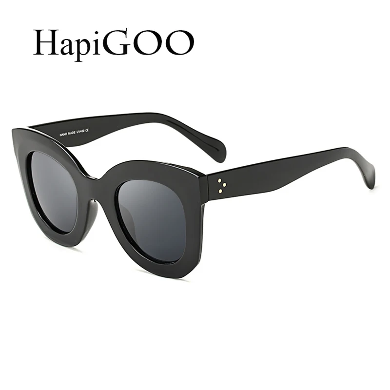 HAPIGOO 2019 Новая мода кошачий глаз солнцезащитные очки женские роскошные брендовые