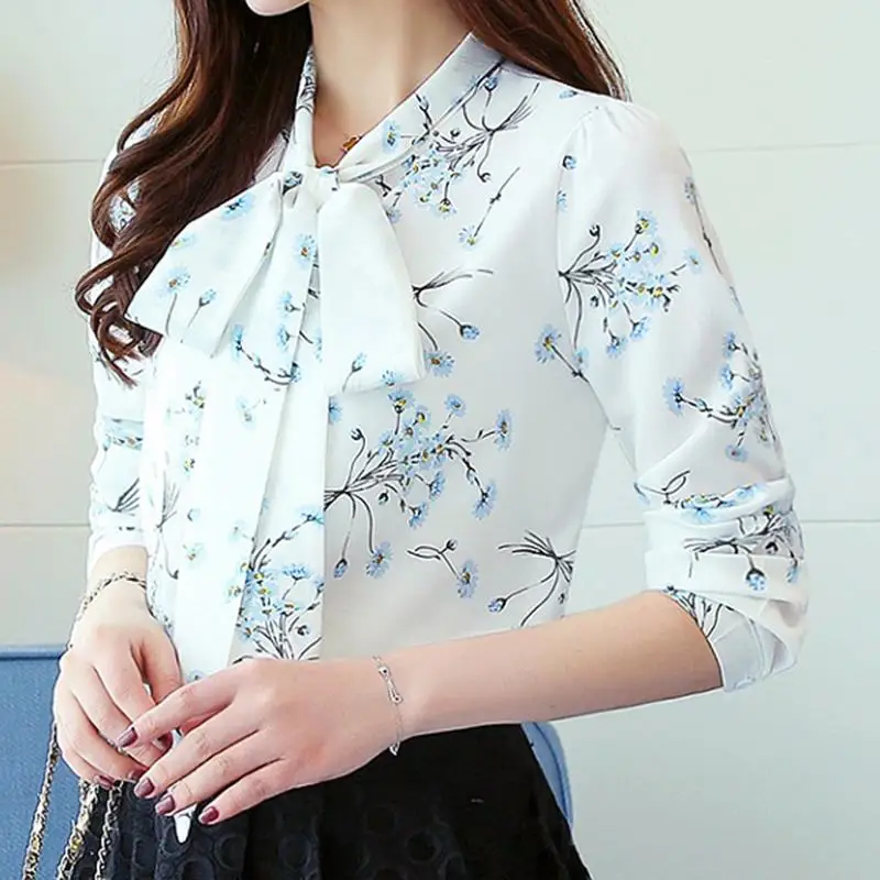 2019 Spring Femme Tops Women Chiffon Printed Blouses Bow Ties Elegant Long Sleeves Shirts Office Lady Work Blusas WS5893C
2019 Spring Femme Tops Women Chiffon Printed Blouses Bow Ties Elegant Long Sleeves Shirts Office Lady Work Blusas WS5893C