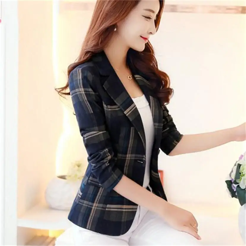 2018 Women Plaid Blazers and Jackets Suit Ladies Long Sleeve Work Wear Plus Size Casual Female Outerwear Wear to Work Coat New
2018 Women Plaid Blazers and Jackets Suit Ladies Long Sleeve Work Wear Plus Size Casual Female Outerwear Wear to Work Coat New