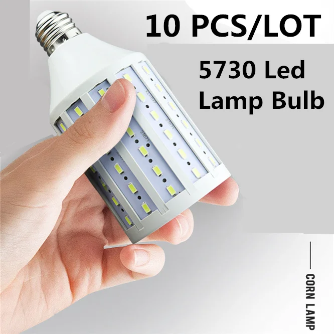

10 PCS/LOT B22 E27 E14 LED Lamp Bulb 5730 lamp beads 10W 15W 20W 30W 40W Light Bulb IP30 Corn Bulb light 12V Solar Lamp