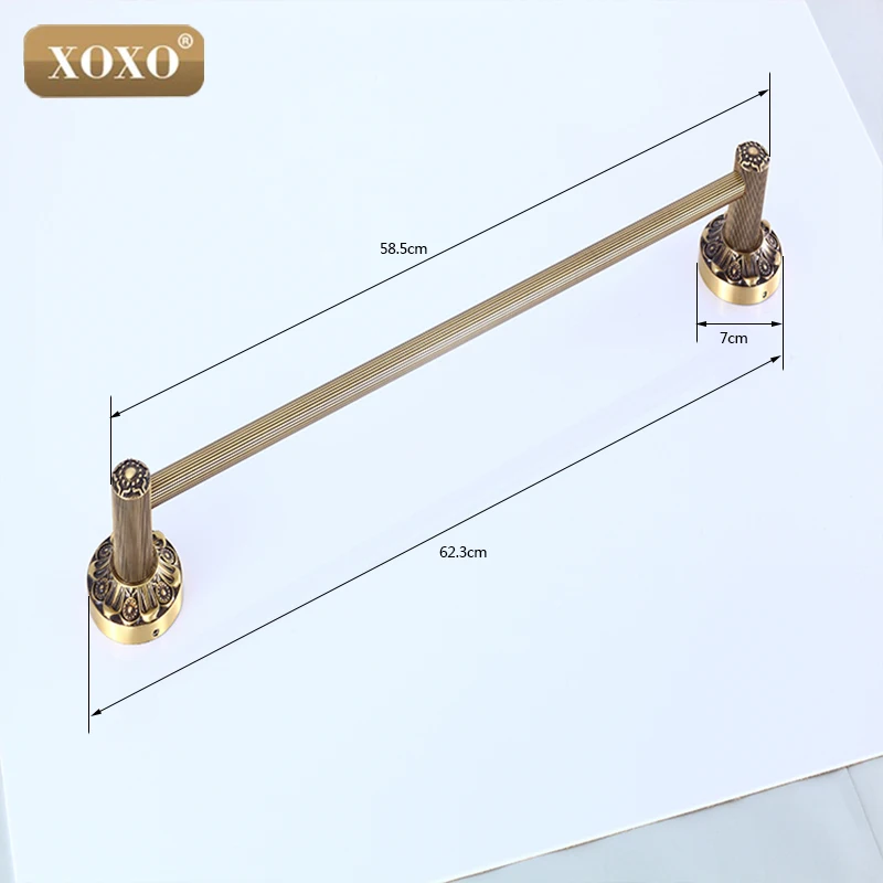 XOXO Wall Mounted Antique Brass single Towel Bars Art Carved Style Bathroom Towel Hanger bathroom accessories 15024B
XOXO Wall Mounted Antique Brass single Towel Bars Art Carved Style Bathroom Towel Hanger bathroom accessories 15024B