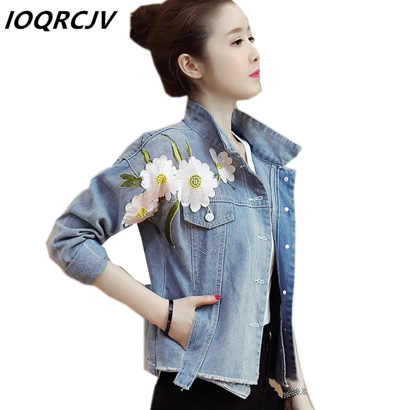 Denim jacket Short Embroidery Print Women 2019 Spring New Coat Casual Fashion Irregular hem Long-sleeve Denim Female Top Outwear
Denim jacket Short Embroidery Print Women 2019 Spring New Coat Casual Fashion Irregular hem Long-sleeve Denim Female Top Outwear