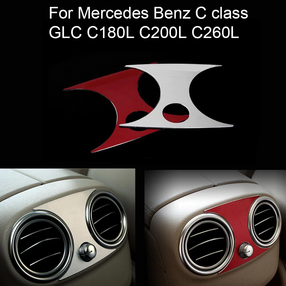 

For Mercedes Benz C class GLC C180L C200L C260L Interior car Accessory Rear Air Outlet Decoration Sequins sticker 2 colors