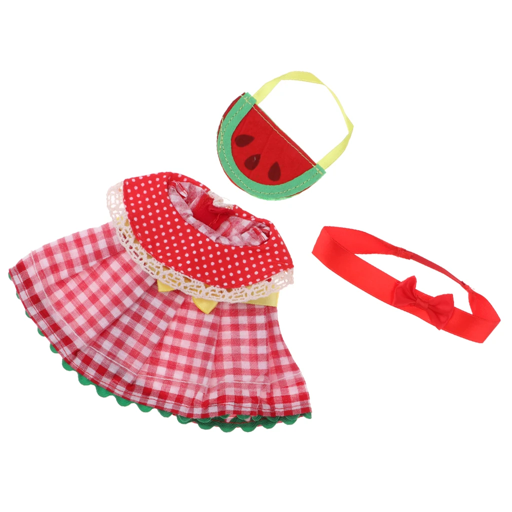 Lovely Plaid Skirt with Bowknot Head Band & Watermelon Handbag for 25cm MellChan Dolls Clothes Accessories
Lovely Plaid Skirt with Bowknot Head Band & Watermelon Handbag for 25cm MellChan Dolls Clothes Accessories