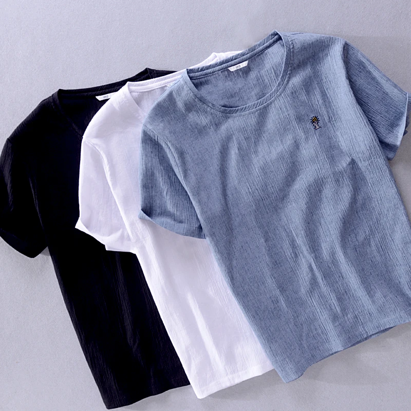 Suehaiwe's brand Italy style summer t-shirt men solid blue o-neck t shirt mens fashion tops t shirts male loose chemise camiseta