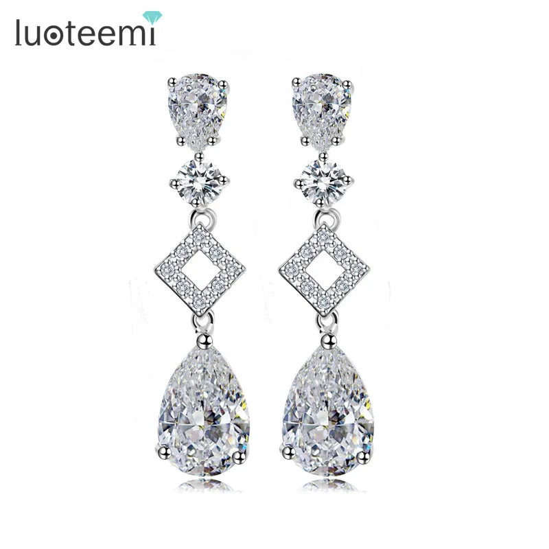 LUOTEEMI Wholesale Classic Elegant EarringsTeardrop AAA Cubic Zirconia CZ Dangle Earring Women Bridesmaid Wedding Gift Luxurious
LUOTEEMI Wholesale Classic Elegant EarringsTeardrop AAA Cubic Zirconia CZ Dangle Earring Women Bridesmaid Wedding Gift Luxurious