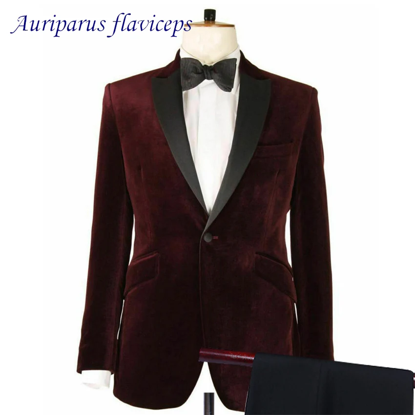 Auriparus flaviceps Burgundy Velvet Suit Jacket and Black Pants Wedding Suits Velvet Man Suits Groom Tuxedos Bespoke Suit
Auriparus flaviceps Burgundy Velvet Suit Jacket and Black Pants Wedding Suits Velvet Man Suits Groom Tuxedos Bespoke Suit