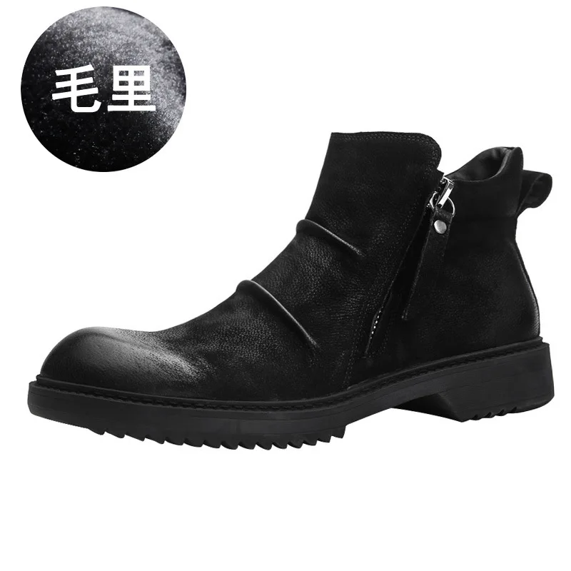 British leather Riding boots men's short boots fashion leather shoes retro low-help men Riding high-heeled men in autumn
British leather Riding boots men's short boots fashion leather shoes retro low-help men Riding high-heeled men in autumn